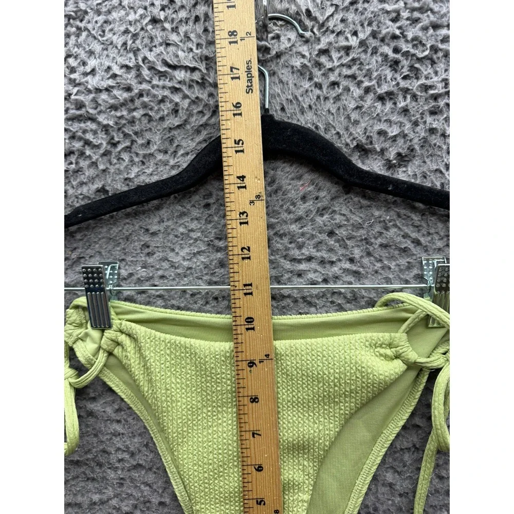 Monday Swimwear Textured Underwire Bikini Set Green Womens Size Top P Bottom M